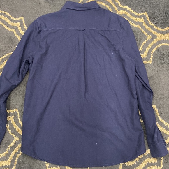 Navy Blue Cotton On Mens Collared Shirt Long Sleeves Slim Fit Size XL - Picture 8 of 9